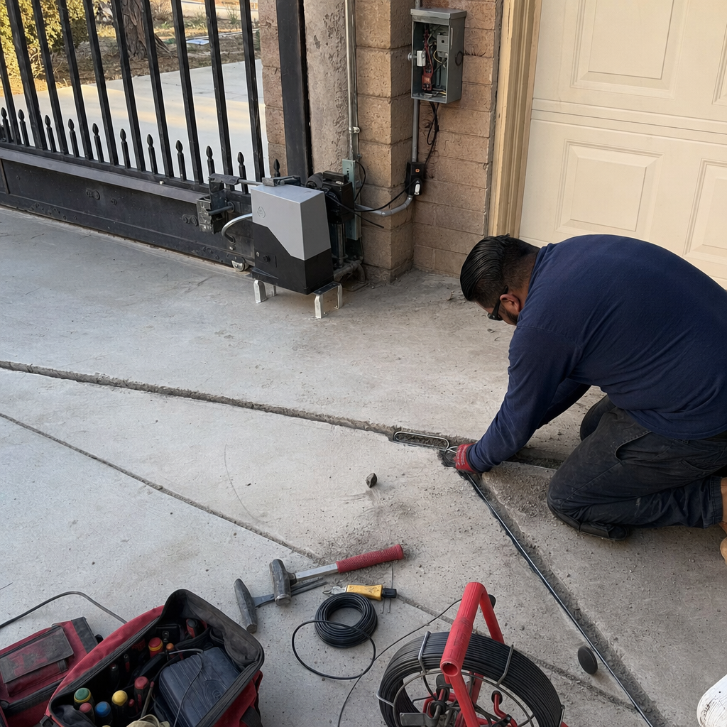 Gate access control installation by a professional technician. in Palmdale, CA